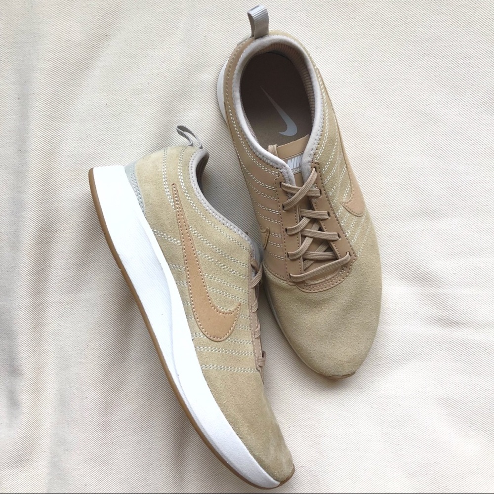 Nike Dualtone Racer SE Running Shoe Suede Beige - Picture 1 of 8